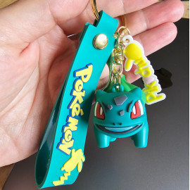 Dětská klíčenka Pokémon Bulbasaur s poutkem a karabinou