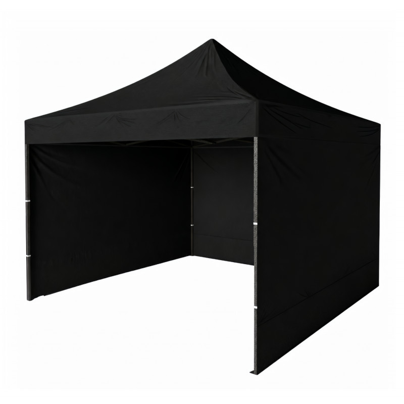 Party stan nůžkový s bočními stěnami 3x3m černý