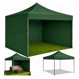 Party stan nůžkový s bočními stěnami 3x3m zelený
