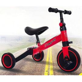 Dětská multifunční tříkolka 3v1 červená