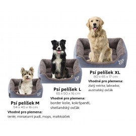 Pelíšek pro psy Tlapka šedý M Pelíšek pro psy Tlapka šedý M