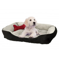 Pelíšek pro pejsky Relax s plyšovou kostí M