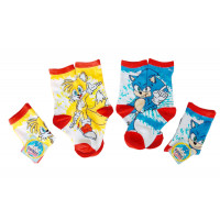 Dětské ponožky Ježek Sonic a Liška Tails 5-8 let 4 páry