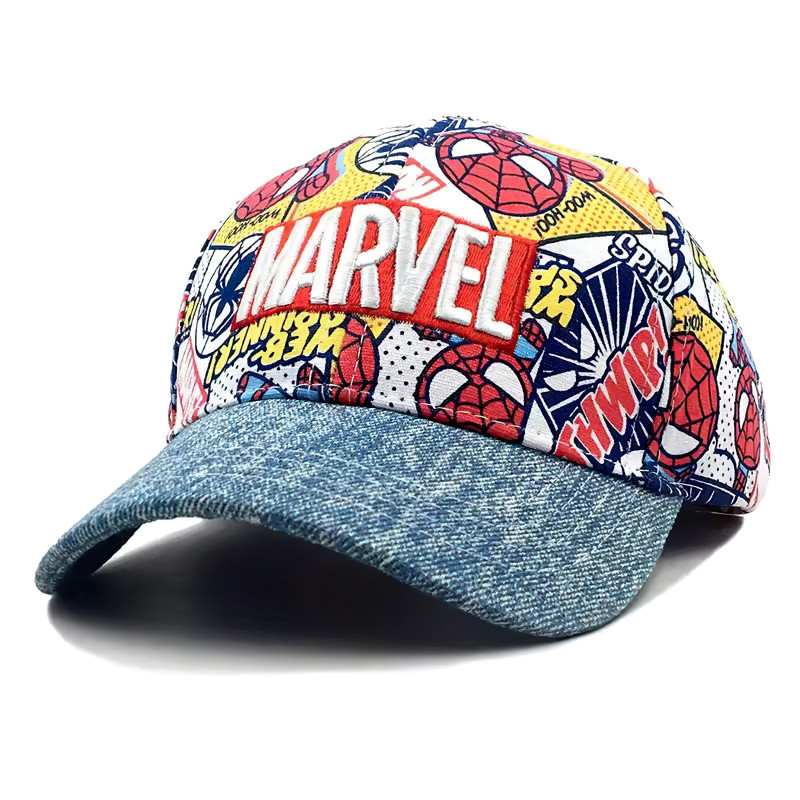Dětská kšiltovka Komiks Marvel s potiskem a nášivkou M