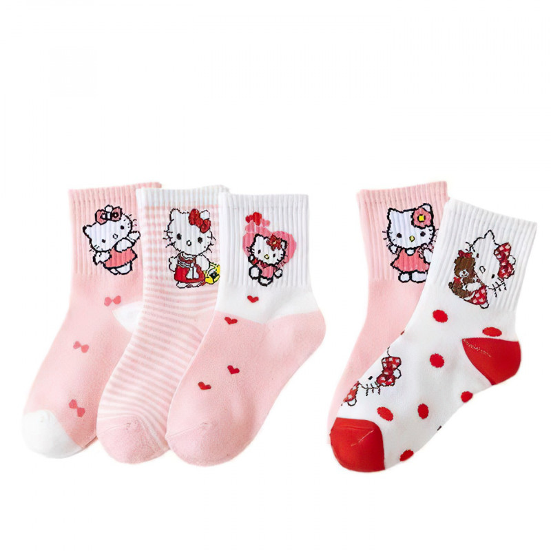 Dětské ponožky Hello Kitty 2-5 let 5 párů Dětské ponožky Hello Kitty 2-5 let 5 párů