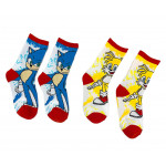 Dětské ponožky Ježek Sonic a Liška Tails 5-8 let 2 páry Dětské ponožky Ježek Sonic a Liška Tails 5-8 let 2 páry