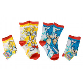 Dětské ponožky Ježek Sonic a Liška Tails 5-8 let 4 páry
