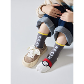 Dětské ponožky Pokémon Pikachu a pokébal 3-5 let 5 párů Dětské ponožky Pokémon Pikachu a pokébal 3-5 let 5 párů