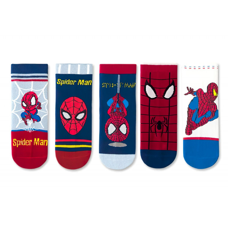 Dětské ponožky Spiderman Superhero 3-5 let 5 párů Dětské ponožky Spiderman Superhero 3-5 let 5 párů