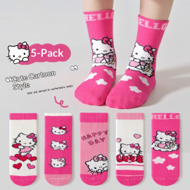 Dětské ponožky Hello Kitty PINK 2-5 let 5 párů