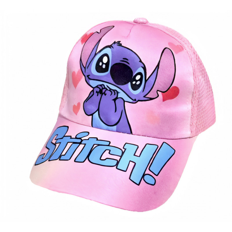 Dětská kšiltovka Stitch Hearts s potiskem S/M