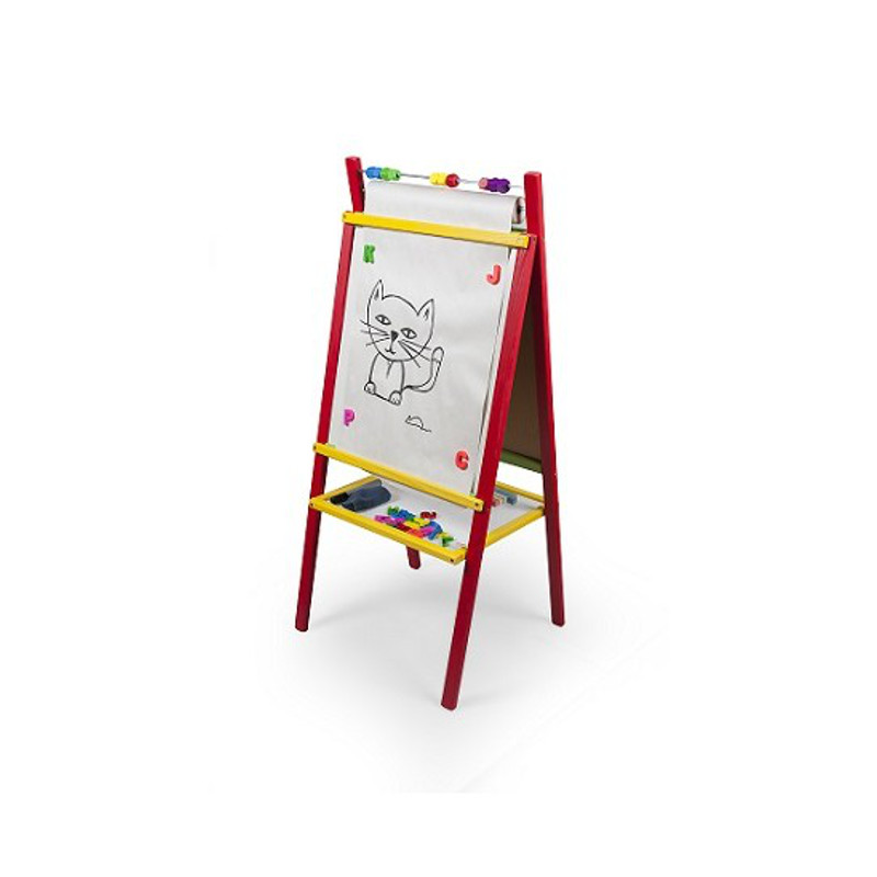 Dětská magnetická tabule červená Dětská magnetická tabule červená