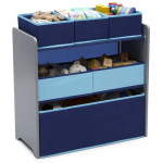 Organizér na hračky modrošedý