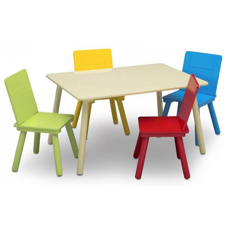 Dětský stůl se čtyřmi židlemi Multicolor Dětský stůl se čtyřmi židlemi Multicolor