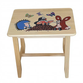 Dětský stůl se třemi židlemi Wood Krteček