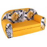 Dětská rozkládací mini pohovka Listy