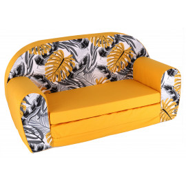 Dětská rozkládací mini pohovka Listy