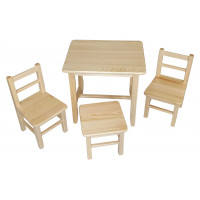 Dětský stůl se třemi židlemi Wood