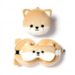 Cestovní polštářek a maska na oči Pejsek Shiba Inu