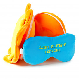 Cestovní polštářek a maska na oči Lvíček