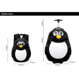 Dětský cestovní kufr a batůžek Tučňák 29l