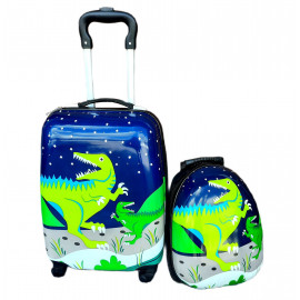 Dětský cestovní kufr a batůžek Dinosaurus 29l