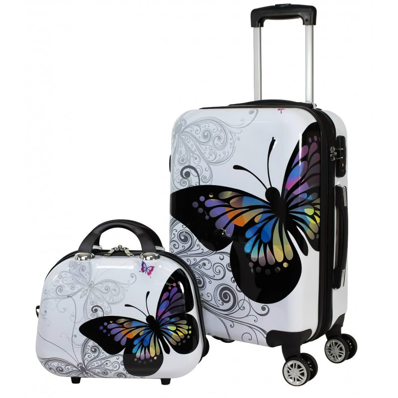 Dívčí cestovní kufr Motýlci 2v1 45l