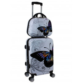 Dívčí cestovní kufr Motýlci 2v1 45l