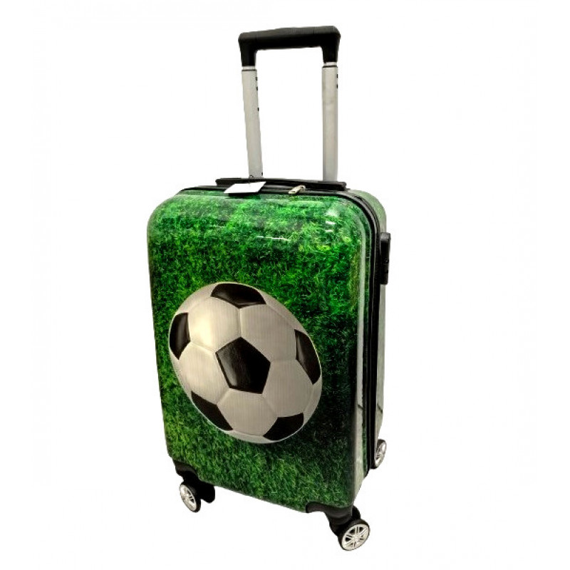Dětský cestovní kufr Fotbalový míč na trávě 45l