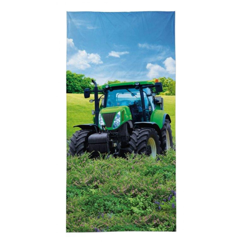 Dětská osuška Traktor na poli - zelený 140x70 cm Dětská osuška Traktor na poli - zelený 140x70 cm