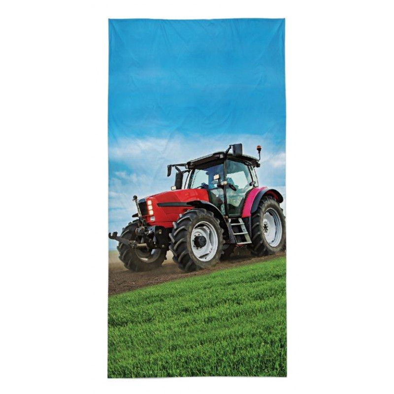 Dětská osuška Traktor na poli - červený 140x70 cm Dětská osuška Traktor na poli - červený 140x70 cm