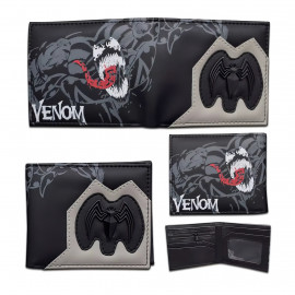 Peněženka Venom s 3D kovovým znakem