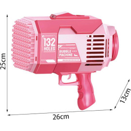Maxi pistole na bubliny - 132 bublin růžová