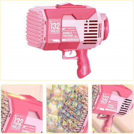 Maxi pistole na bubliny - 132 bublin růžová