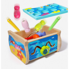 Montessori lovení rybiček a červů