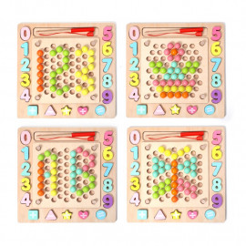 Montessori multifunkční dřevěná vkládačka 3v1