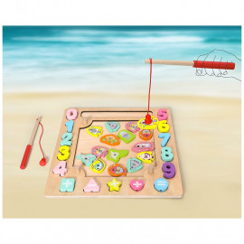 Montessori multifunkční dřevěná vkládačka 3v1