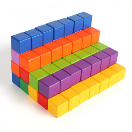 Dřevěné barevné kostky 72 kusů