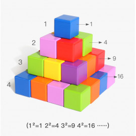 Dřevěné barevné kostky 72 kusů
