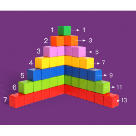 Dřevěné barevné kostky 72 kusů