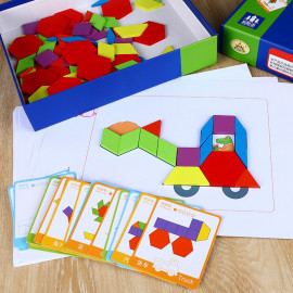 Dřevěná montessori mozaika 130 dílků Dřevěná montessori mozaika 130 dílků