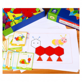 Dřevěná montessori mozaika 130 dílků Dřevěná montessori mozaika 130 dílků