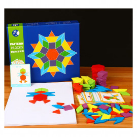 Dřevěná montessori mozaika 130 dílků Dřevěná montessori mozaika 130 dílků