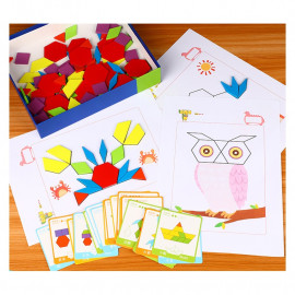 Dřevěná montessori mozaika 130 dílků Dřevěná montessori mozaika 130 dílků