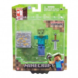 Figurka Minecraft Zombie Steve s příslušenstvím 7cm Figurka Minecraft Zombie Steve s příslušenstvím 7cm