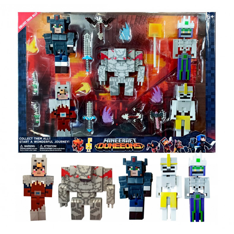 Kolekce figurek Minecraft Dungeons Skeleton 18ks Kolekce figurek Minecraft Dungeons Skeleton 18ks