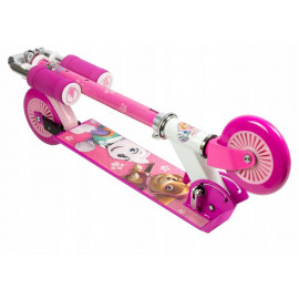 Dětská skládací koloběžka Tlapková Patrola růžová