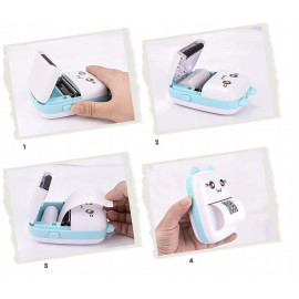 Přenosná bluetooth termotiskárna Kočička modrá C9 Přenosná bluetooth termotiskárna Kočička modrá C9