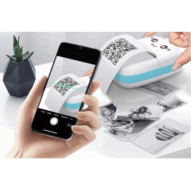 Přenosná bluetooth termotiskárna Kočička modrá C9