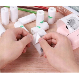 Náhradní role samolepícího termopapíru do přenosné tiskárny 5ks